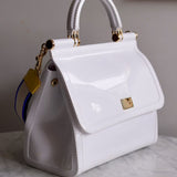 Bolsa Dolce & Gabbana Sicily Branca com Ferragens Douradas