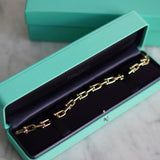 Pulseira Tiffany Elos Grandes em Ouro Amarelo