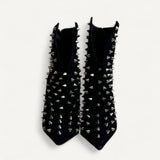 Sandália Balmain Preta com Tachas