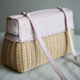 Bolsa Loro Piana Extra Pocket L27 Wicker Light Rose Com Ferragens Prateadas