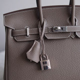 Bolsa Hermès Birkin 25 Togo Etoupe com Ferragens Palladium