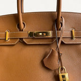 Bolsa Hermès Birkin 30 Epsom Gold com Ferragens Gold