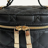 Bolsa Christian Dior Vanity Case Small Preta com Ferragens Douradas