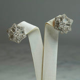 Brinco Full Diamond Flor Hexagonal 3,98CT