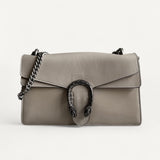Bolsa Gucci Dionysus Small Cinza com Ferragens Prateadas