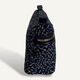 Bolsa Loro Piana Extra Pocket Pouch Tweed Blue com Ferragens Douradas