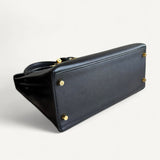 Bolsa Hermès Kelly 28 Epsom Noir com Ferragens Gold