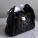 Bolsa Chanel 25 Mini Caviar Preta com Ferragens Gold