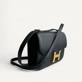 Bolsa Hermès Constance Elan Noir com Ferragens Gold