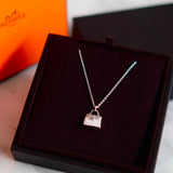 Colar Hermès Kelly em Ouro Branco 18k com Diamantes