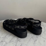 Sandália Gucci GG Logo Mesh Preta