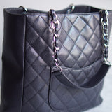 Bolsa Chanel Petit Shopping Tote Couro Caviar Preta