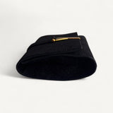 Clutch Saint Laurent Preta com Ferragens Douradas