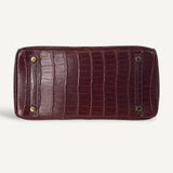Bolsa Hermès Birkin 25 Croco Matte Rouge com Ferragens Gold
