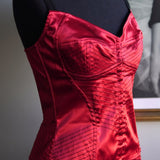Conjunto Corset e Saia Dolce & Gabbana Cetim Vermelho