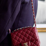 Bolsa Chanel Mini Square Flap Vinho