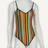 Maiô Chanel Swinsuit Multicolor Strench Jersey