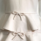 Vestido Valentino Crepe Couture Short Dress Off-White