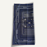Bandana Hermès 55  Eperon d'Or Marine/ Blanc / Noir