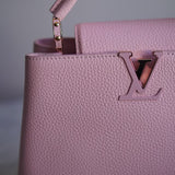 Bolsa Louis Vuitton Capucines Couro Rose