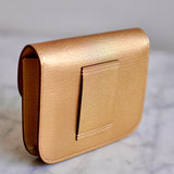 Carteira Hermès Constance Slim GoatSkin Chevre Dore com Ferragens Gold