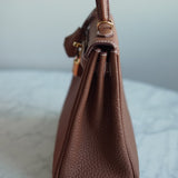 Bolsa Hermès Kelly 25 Togo Gold com Ferragens Gold