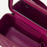 Bolsa Chanel Quilted Top Handle Pink Vanity Bag  Lambskin Gold Hardware