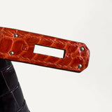 Bolsa Hermès Birkin 35 Crocodile Porosus Shiny Miel Orange com Ferragens Palladium