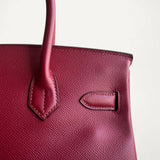 Bolsa Hermès Birkin 30 Rouge Fiv com Ferragens Gold