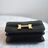 Bolsa Hermès Constance 18 Lizard Noir com Ferragens Gold