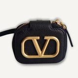 Porta Airpods Valentino Couro Preto
