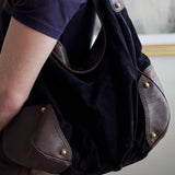 Bolsa Hobo Gucci Jockey Monogram Camurça Preto | Marrom