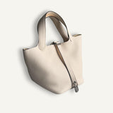 Bolsa Hermès Picotin 18 Clemence Nata com Ferragens Palladium