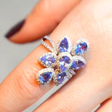 Anel Diamantes Cachos e Gotas P5 - 4,01CT