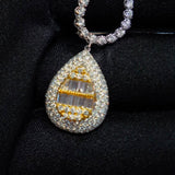 Colar de Riveira Pavê Yellow Fancy em Gota P13,9 - 3,94CT