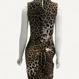 Vestido Roberto Cavalli com Estampa de Onça