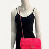 Bolsa Chanel Single Flap Lambskin e Pelúcia Pink