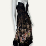 Vestido Zimmermann Illuminate Draped Linen and Cotton Midi Dress