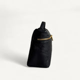 Bolsa Loro Piana Extra Pocket L19 Ostrich Black com Ferragens Douradas