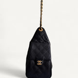 Bolsa Chanel 25 Small Preta com Ferragens Douradas