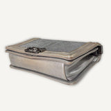 Bolsa Chanel Boy Couro de Arraia Cinza
