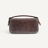 Bolsa Valentino Garavani Small Valentino Garavani Locò Shoulder Bag With Rhinestones Rosa