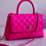 Bolsa Chanel Tiracolo Classic Top Handle Rosa