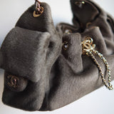 Bolsa Chanel 25 Mini Lambskin  Dark Khaki com Ferragens Douradas