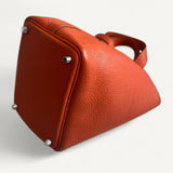 Bolsa Hermès Picotin 18 Clemence Orange com Ferragens  Palladium