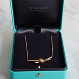 Colar Tiffany Knot em Ouro com Diamantes