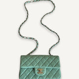 Bolsa Chanel Double Flap Light Green