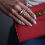 Anel Bvlgari Serpenti Rose Gold com Diamantes