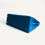 Bolsa Hermès Kelly 25 Sellier Bleu Zanzibar com Ferragens Palladium - Stamp Y