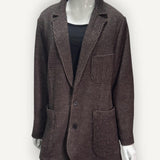 Blazer Missoni em Lã Xadrez Bege